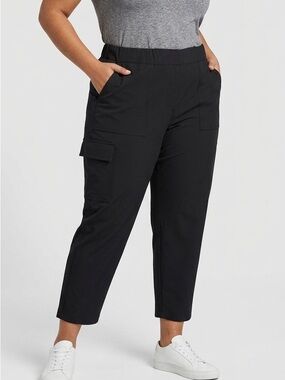 RBX Black Elastic Waist Track Pants or Crop Pant Cargo Pocket  size XL
